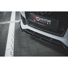 Накладка сплиттер на передний бампер на Audi RS6 C7